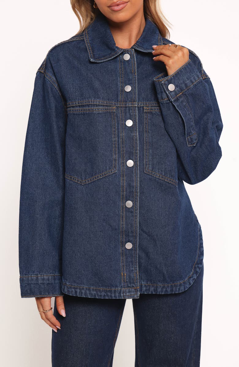 Petal & Pup Dede Denim Shacket, Alternate, color, Denim