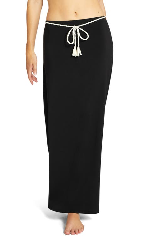 Robin Piccone Ava Cover-up Maxi Skirt In Black