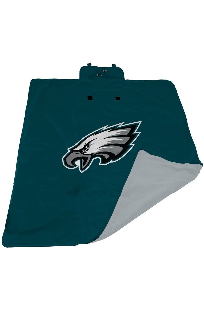 LOGO BRANDS Midnight Green Philadelphia Eagles 60'' x 80'' All-Weather XL Outdoor Blanket, Main, color, 