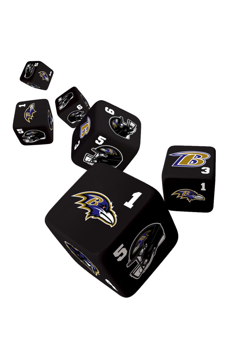 Baltimore Ravens Dice Set - 19mm, Alternate, color, Multicolor