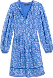 vineyard vines Nora Print Pintuck Long Sleeve Dress