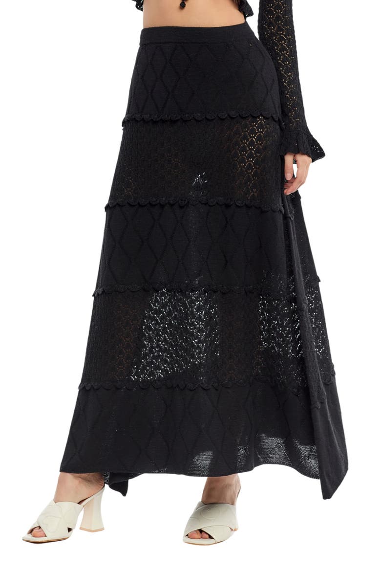 Addie Cover-Up Maxi Skirt, Main, color, BLACK