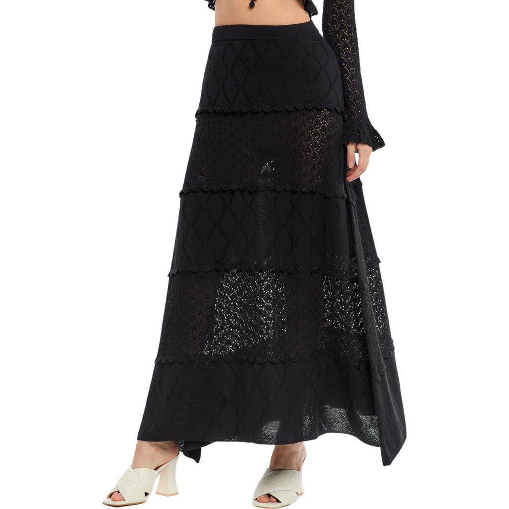 Capittana Addie Cover-up Maxi Skirt In Black