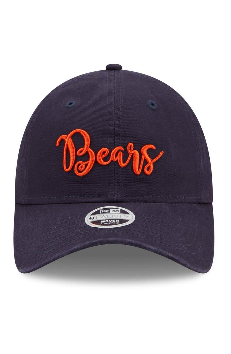 New Era Women's New Era Navy Chicago Bears Script 9TWENTY Adjustable Hat, Alternate, color,