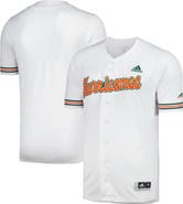 adidas Men's adidas White Miami Hurricanes Replica Baseball Jersey