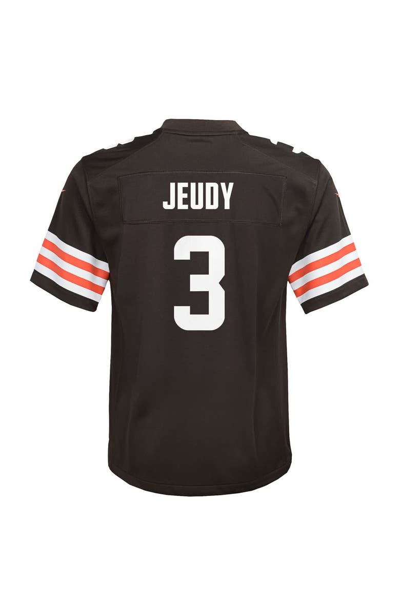 Nike Youth Nike Jerry Jeudy Brown Cleveland Browns Team Game Jersey, Alternate, color, Brown