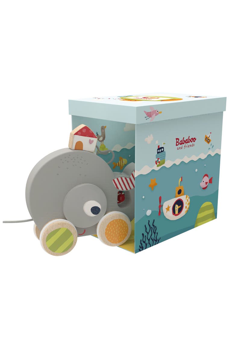 Wilma Whale Pull Along, Alternate, color, Grey
