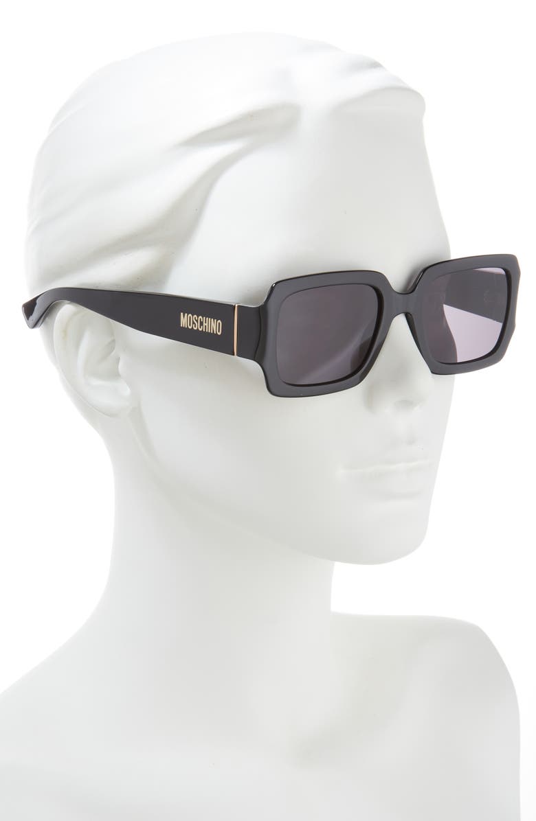 Moschino 53mm Rectangular Sunglasses, Alternate, color, 