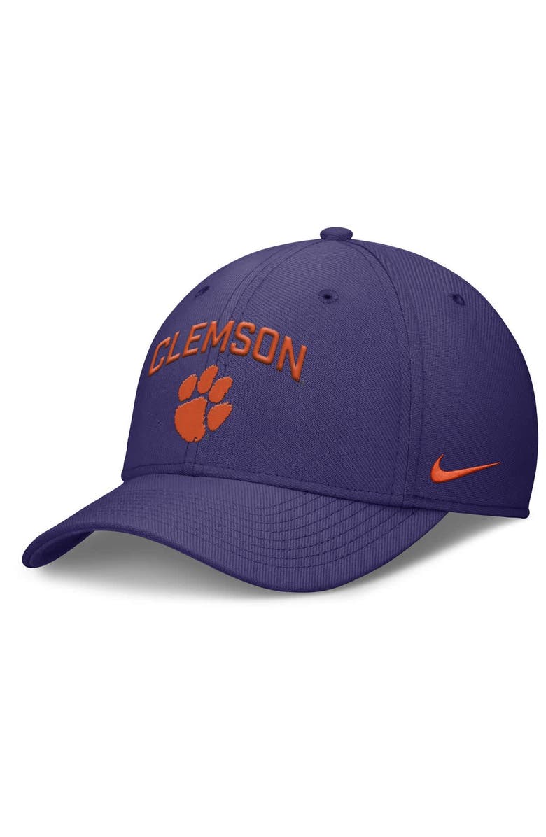 Nike Men's Nike Purple Clemson Tigers 2025 On-Field Rise Performance Flex Hat, Alternate, color, Purple