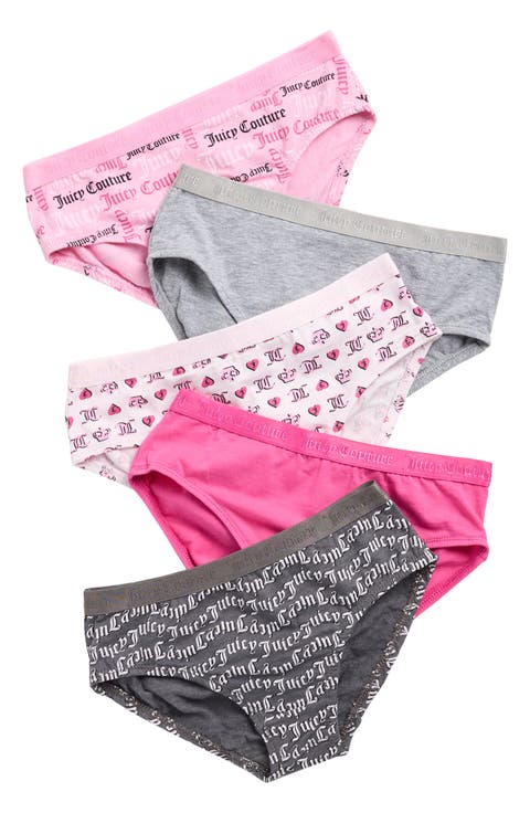 Kids' Assorted 5-Pack Stretch Cotton Bikini Briefs (Big Kid)