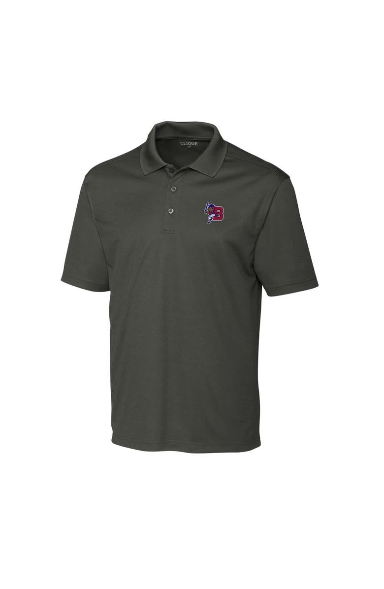 Cutter & Buck Men's Cutter & Buck Steel Buffalo Bisons Clique Spin Eco Performance Pique Polo, Alternate, color,