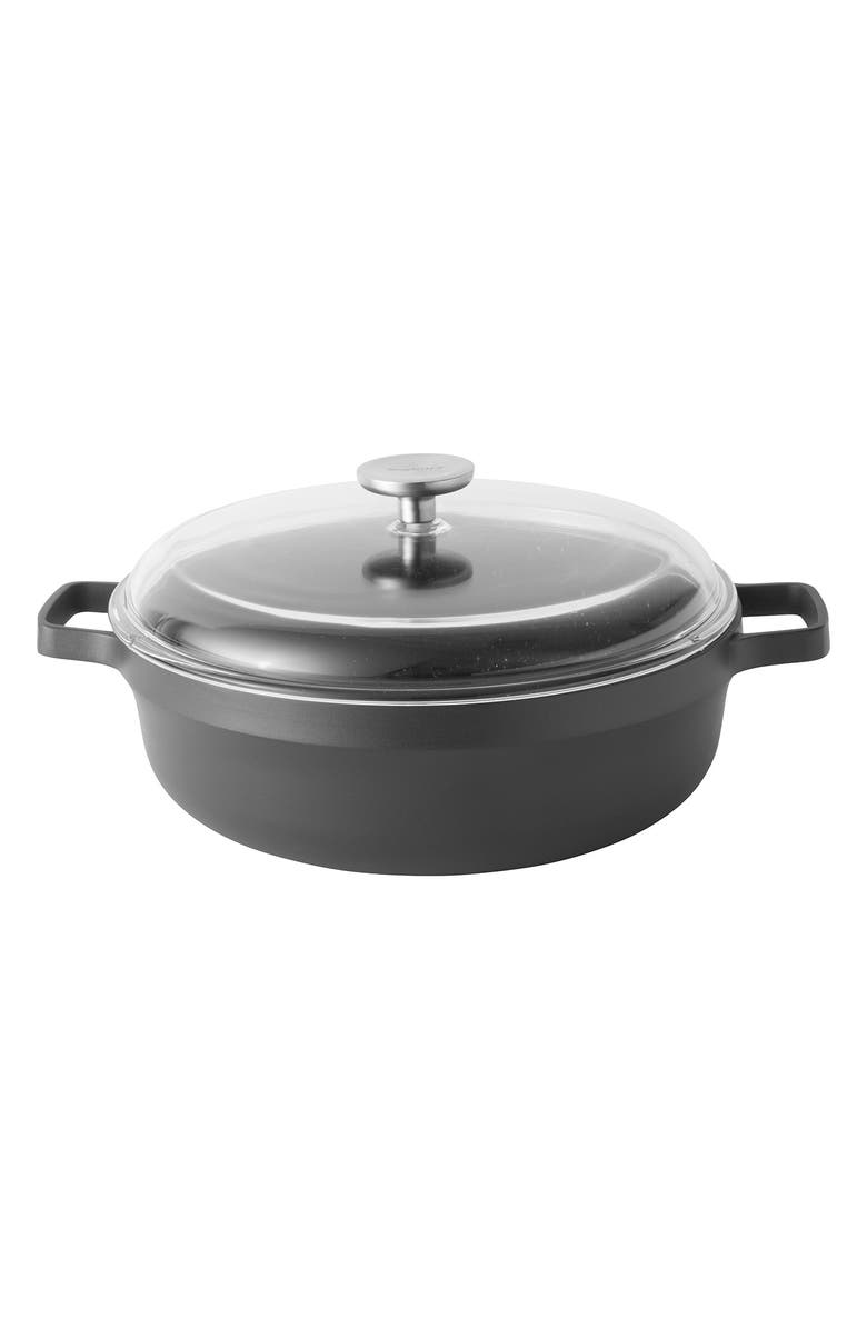 BergHOFF INTERNATIONAL Gem Non-Stick Cast Aluminum 11" Covered Sauté Pan, Main, color, Black