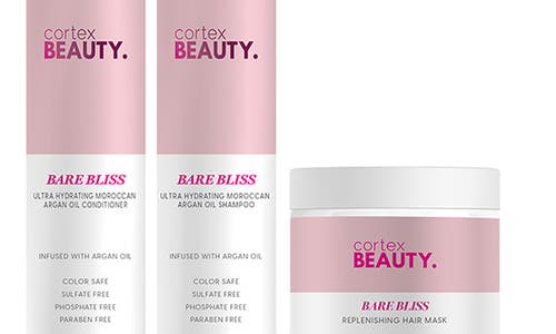 Cortex Beauty Bare Bliss Shampoo, Conditioner, & Hair Mask Bundle