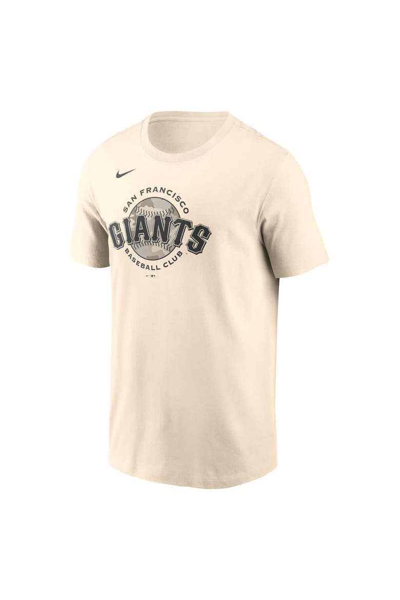 Men's Nike Cream San Francisco Giants Camo Logo T-Shirt, Alternate, color, Cream