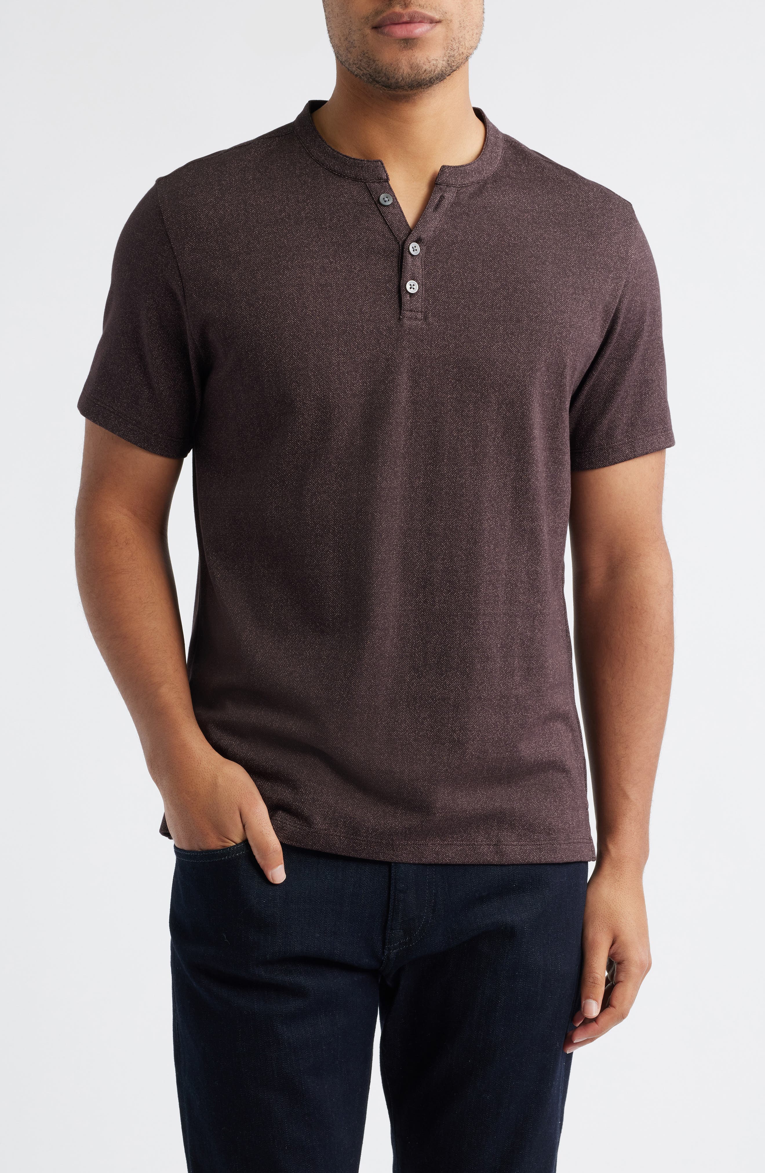 Robert Barakett Whitley Short Sleeve Henley