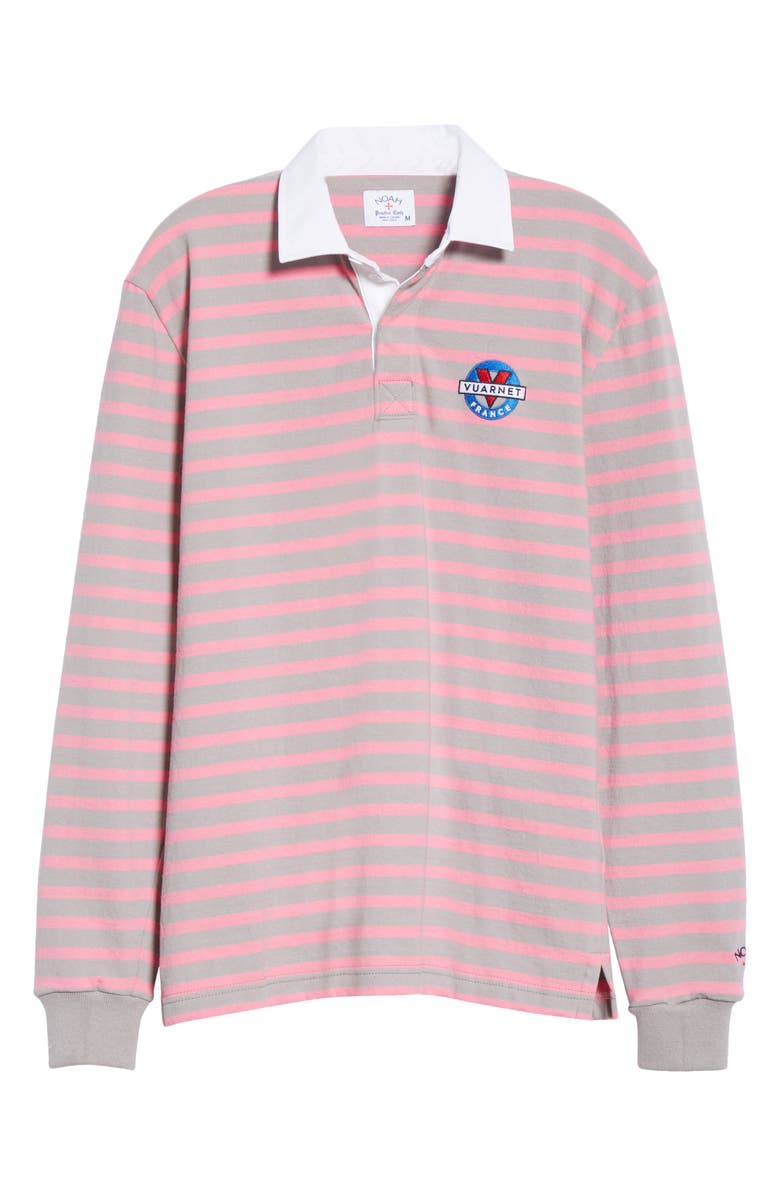 Noah x Vuarnet Logo Stripe Rugby Shirt, Main, color,
