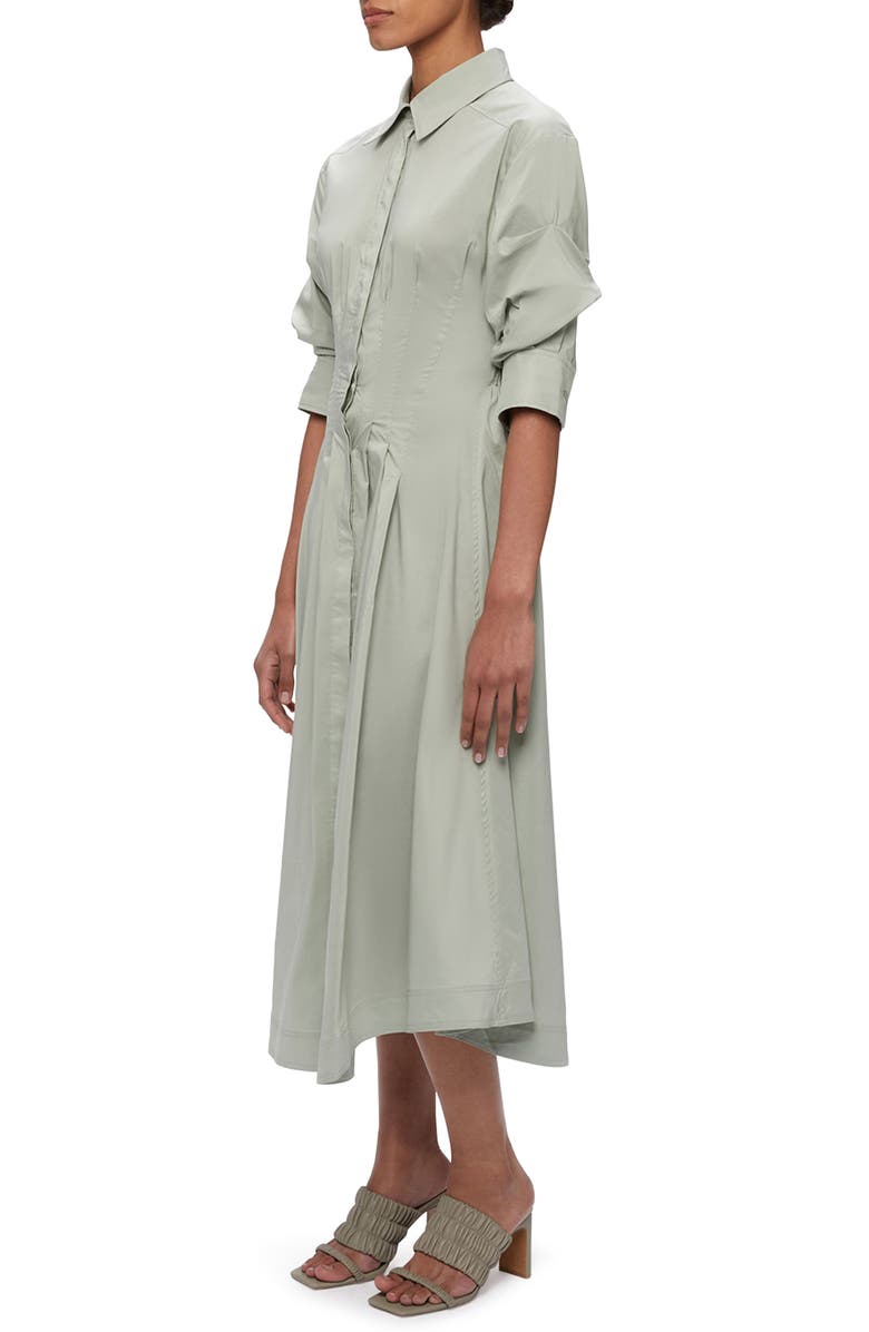 Simkhai Jazz Pintuck Pleat Cotton Blend Poplin Shirtdress, Alternate, color, 