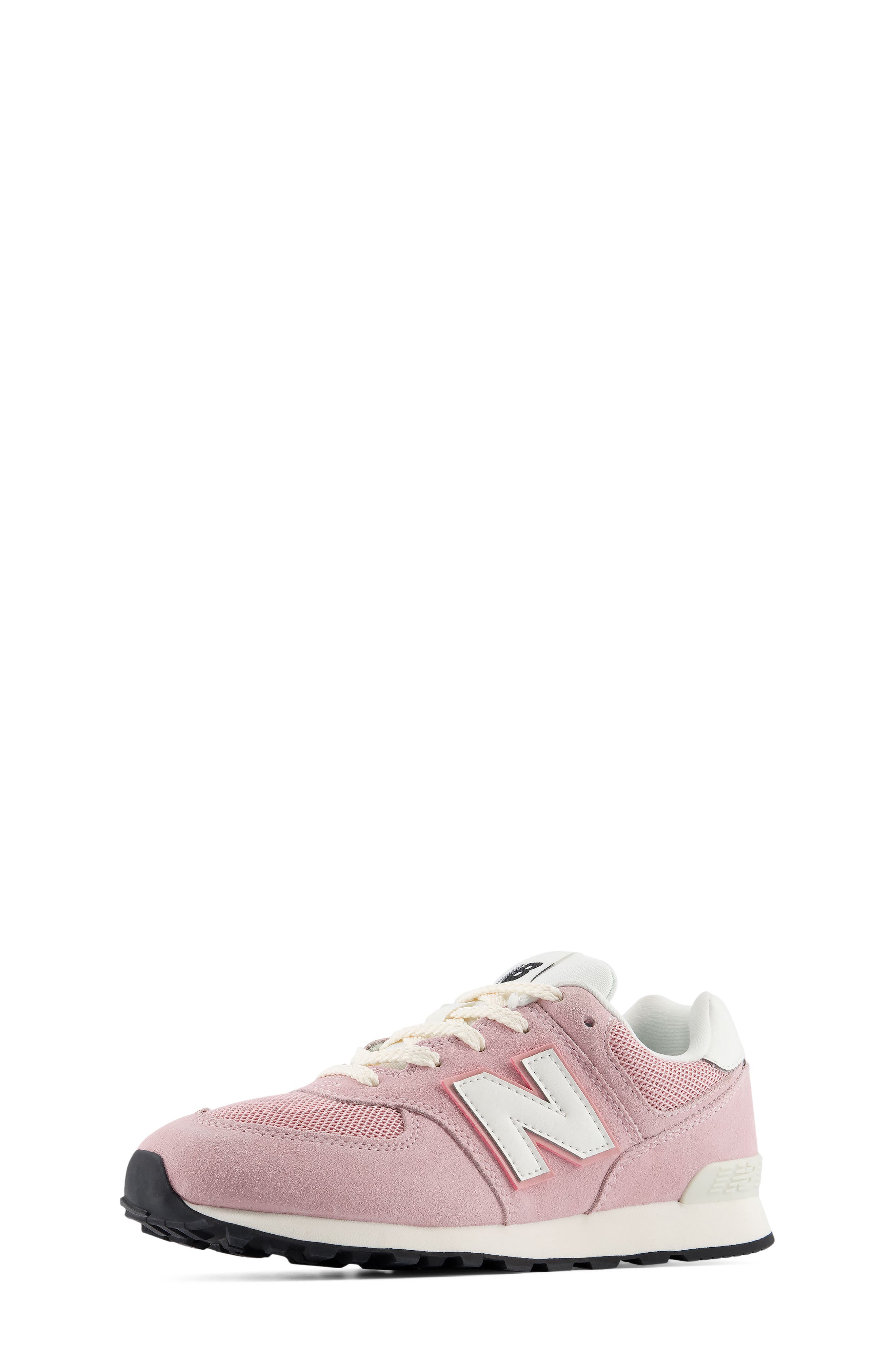 Kids' 574 Running Shoe, Alternate, color, PINK CHALK/ SEA SALT