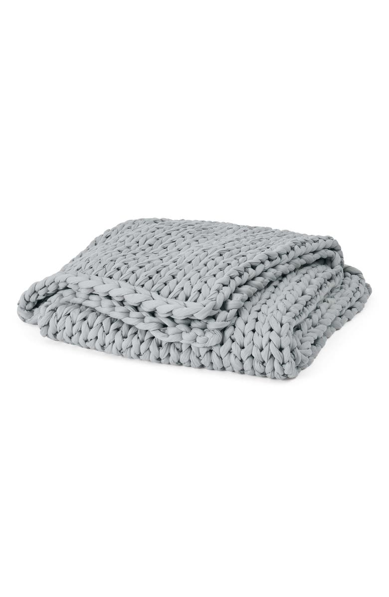 Bearaby Tencel<sup>™</sup> & Cotton Weighted Blanket, Main, color, Pebble Grey