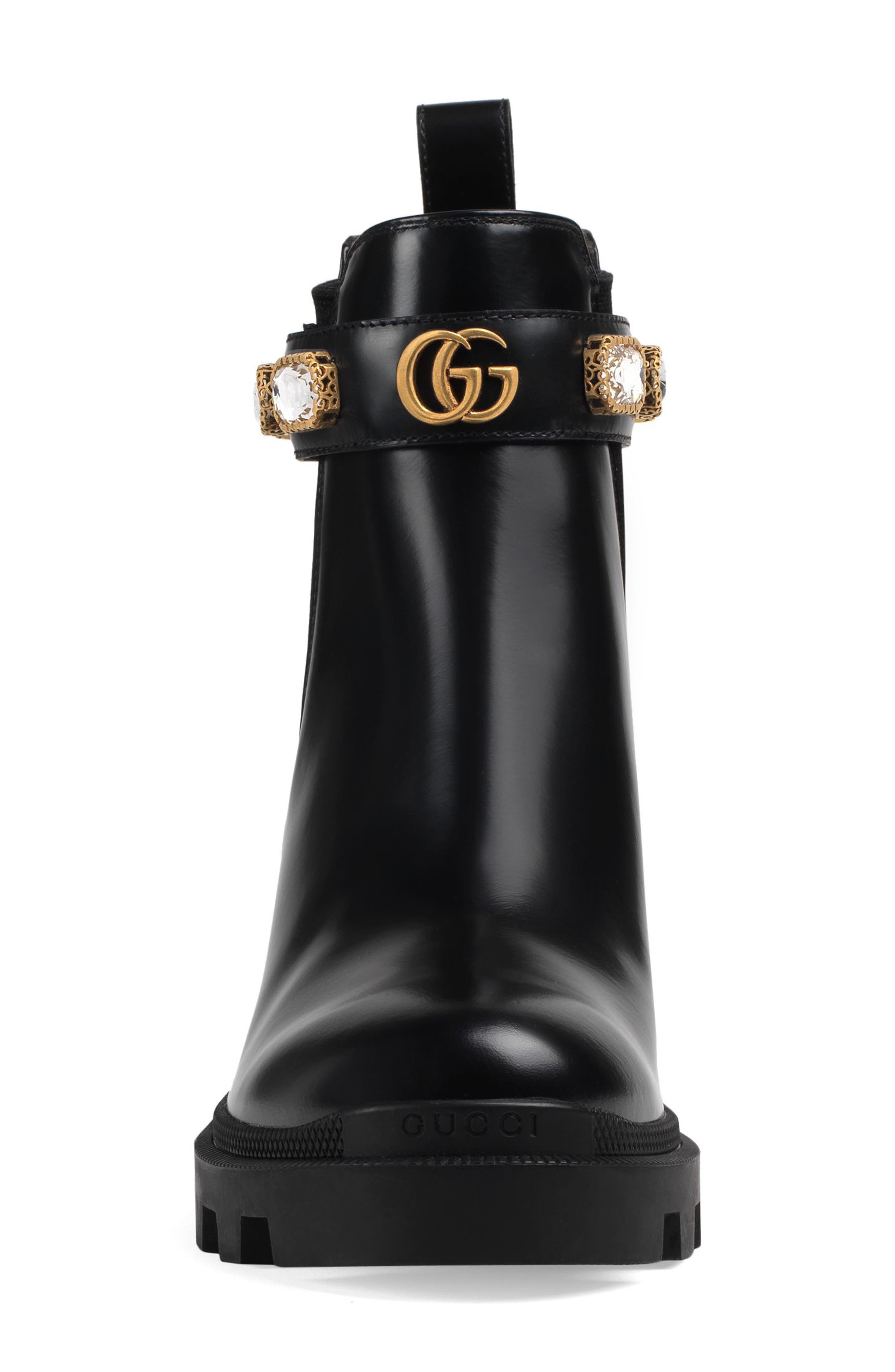 Gucci Trip Jewel Strap Bootie, Alternate, color, 