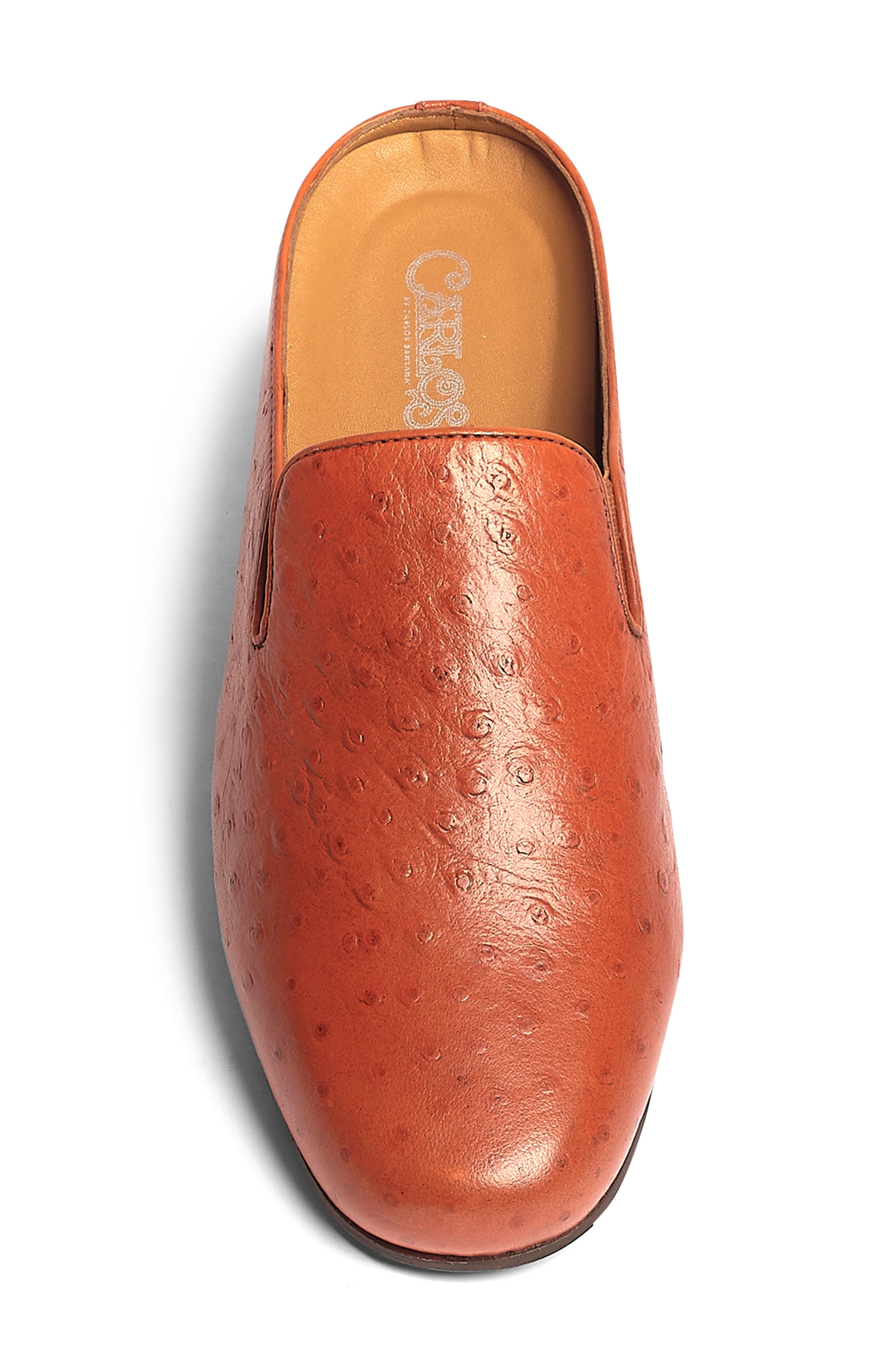 Carlos by Carlos Santana Achilles Ostrich Embossed Leather Mule, Alternate, color, Tan