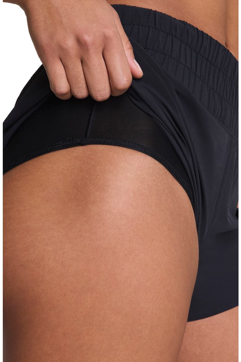 Cinched Running Shorts, Alternate, color, VERY BLACK