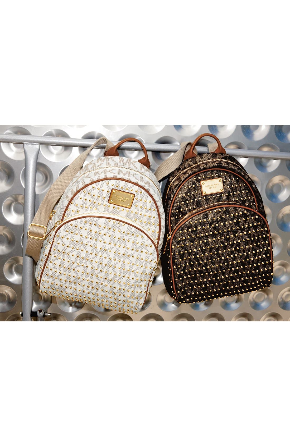 'Small' Studded Backpack, Alternate, color, VANILLA