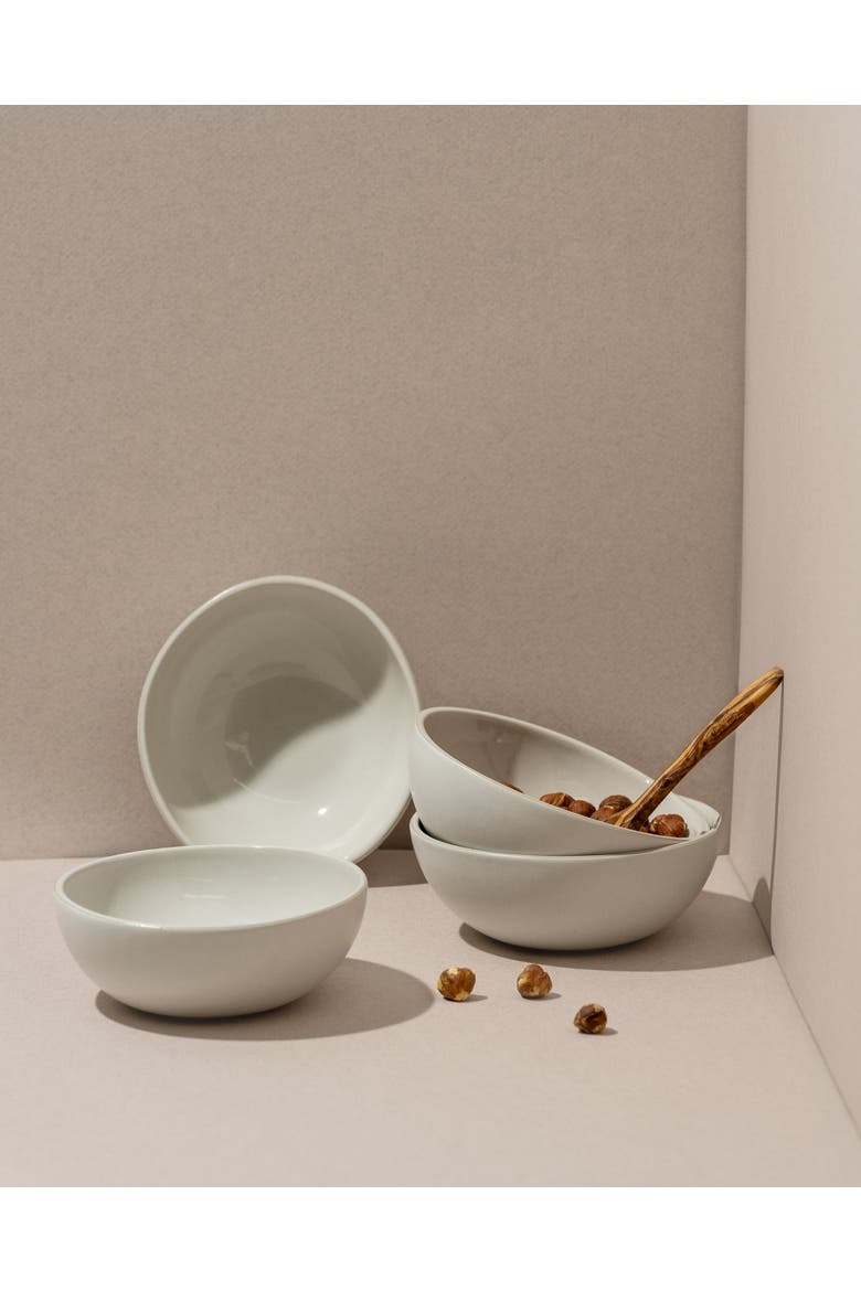 Stoneware Cereal Bowl Dadasi - Set of 4, Alternate, color, Matte White