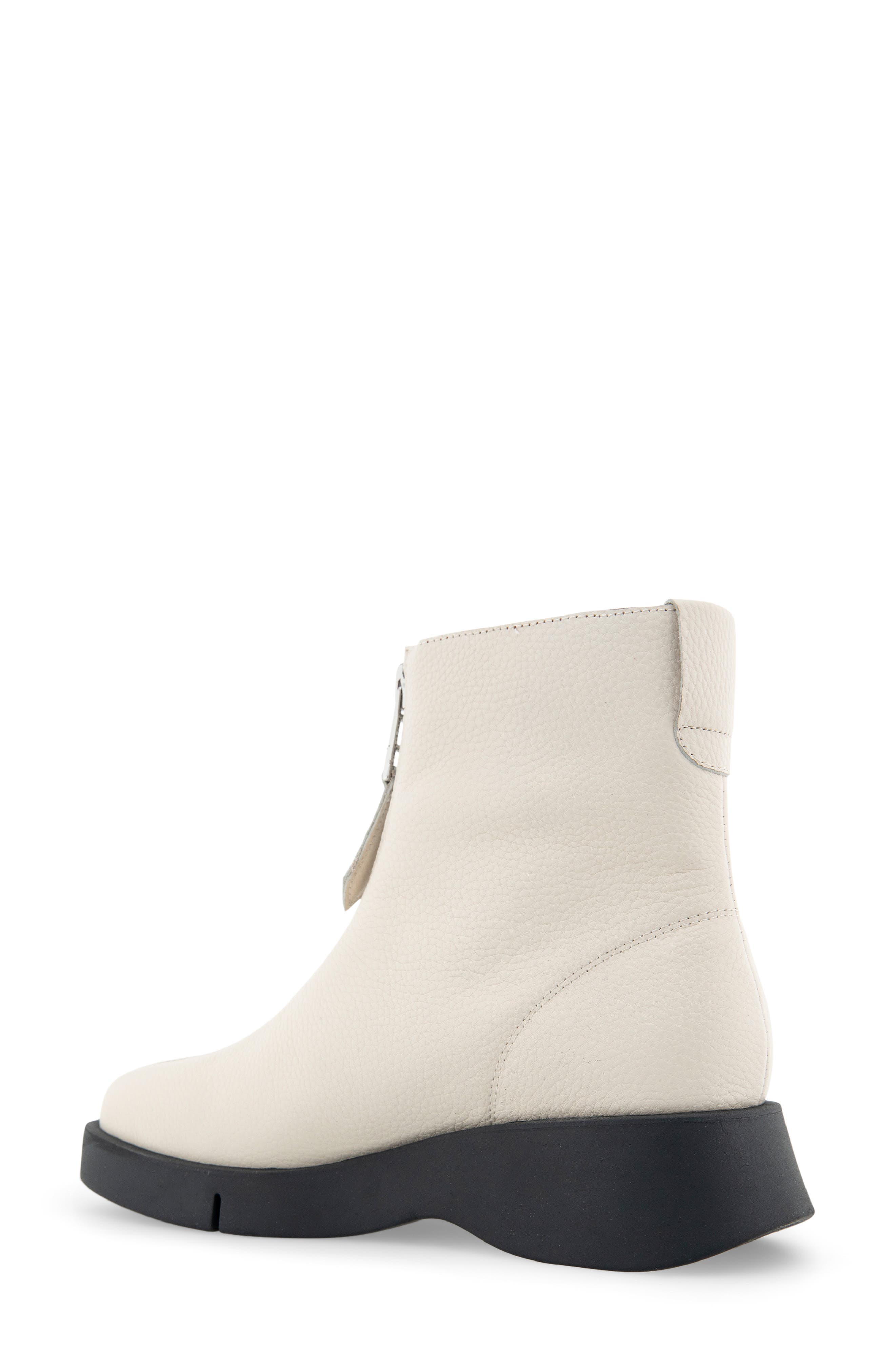 Aerosoles Francis Zip-Up Bootie, Alternate, color, Eggnog Pebbled Leather