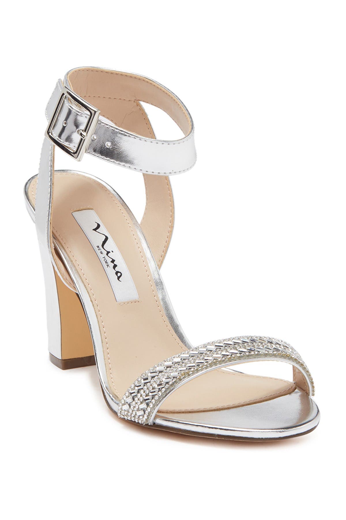 Nina Sharon Embellished Stone Block Heel Sandal (Women) | Nordstromrack