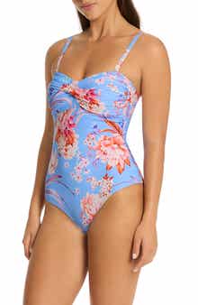 Sea Level Indochine Twist Bandeau One-Piece Swimsuit