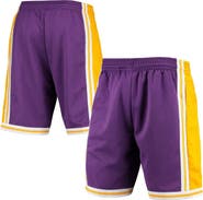 Mitchell & Ness Men's Mitchell & Ness Purple Los Angeles Lakers 1984 Hardwood Classics 75th Anniversary Swingman Shorts