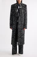 Dries Van Noten Raftan Abstract Swirl Jacquard Coat