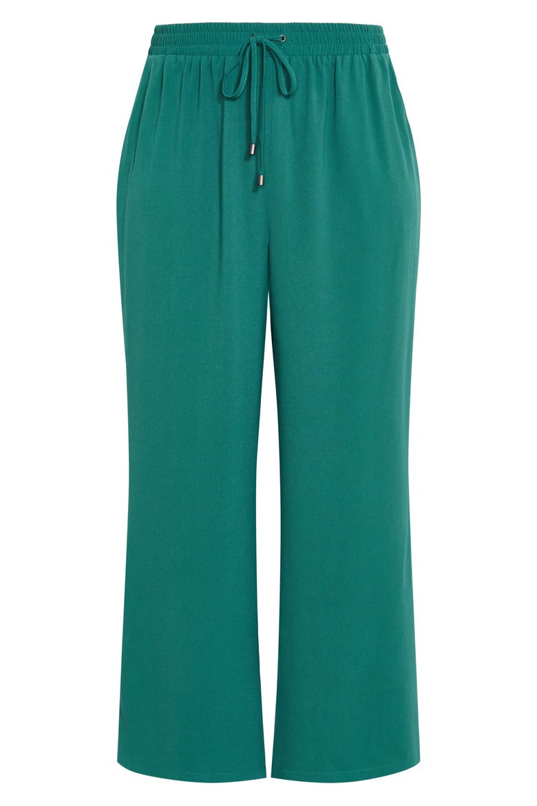 Leia Wide Leg Pull-On Pants, Alternate, color, JADE
