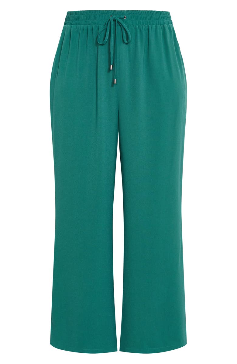 City Chic Leia Wide Leg Pull-On Pants, Alternate, color, Jade