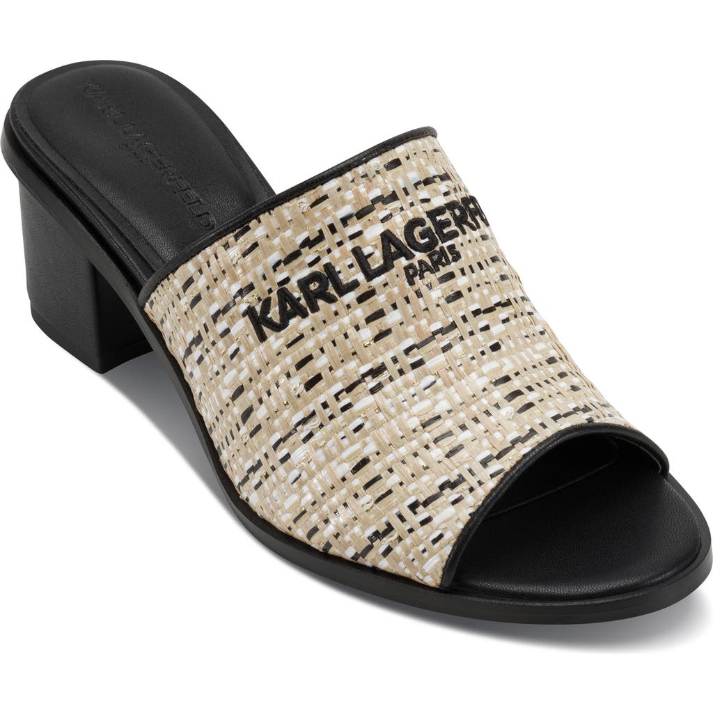 Karl Lagerfeld Paris Harford Sandal In Natural/black