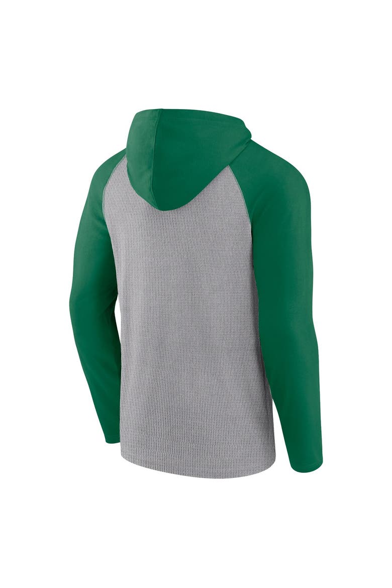 Men's Fanatics Gray/Kelly Green New York Jets Under Center Long Sleeve Hoodie T-Shirt, Alternate, color, Gray