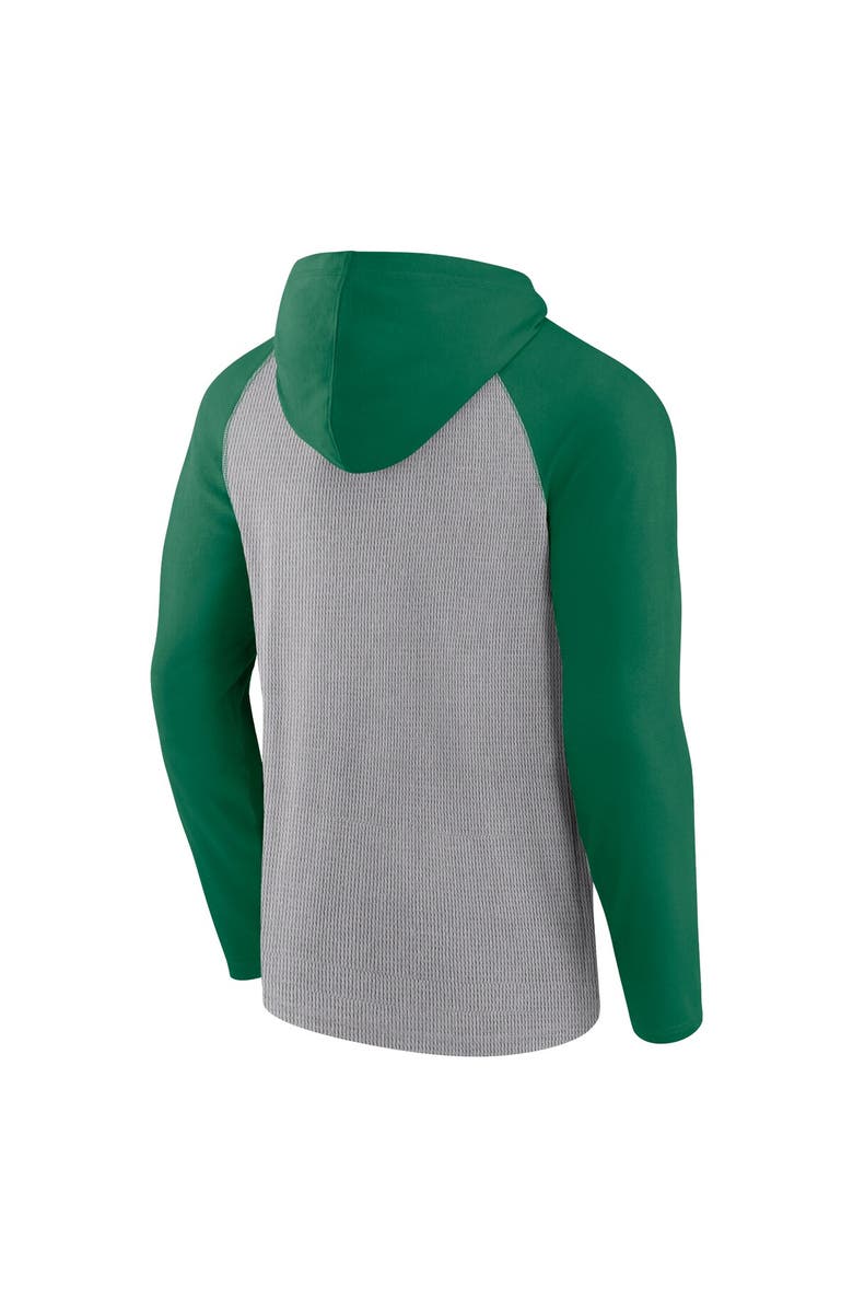 FANATICS Men's Fanatics Gray/Kelly Green New York Jets Under Center Long Sleeve Hoodie T-Shirt, Alternate, color, Gray