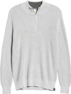 The Normal Brand Waffle Knit Quarter Zip Pullover