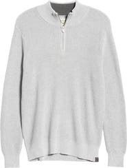 The Normal Brand Waffle Knit Quarter Zip Pullover