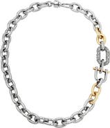 AllSaints Crysal Link Collar Necklace