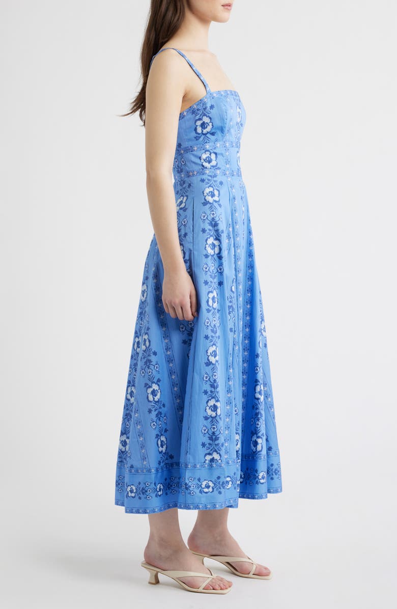 Hill House Home The Margot Print Sleeveless Maxi Dress, Alternate, color, Arcadia Border Blue