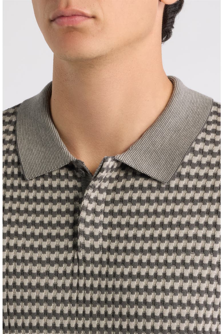 Short Sleeve Virgin Wool Polo Sweater, Alternate, color, SOLID LIGHT/ PASTEL GREY