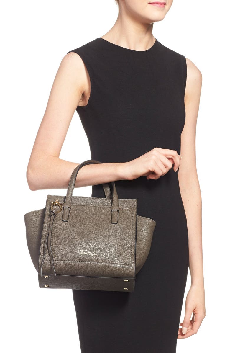 FERRAGAMO Salvatore Ferragamo 'Mini Amy' Calfskin Leather Tote, Alternate, color,