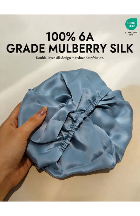 Pure Silk Double Layer Night  Bonnet