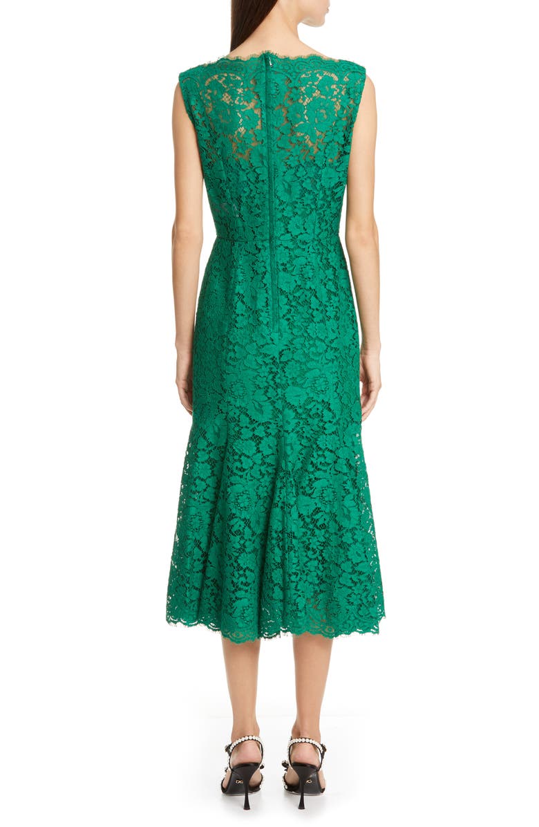 Dolce&Gabbana Guipure Lace Midi Dress, Alternate, color, 
