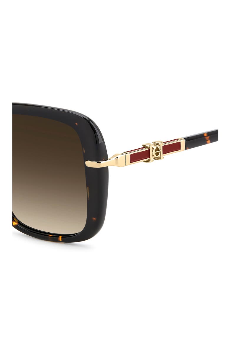 Her 55mm Gradient Square Sunglasses, Alternate, color, HAVANA/ BROWN SF