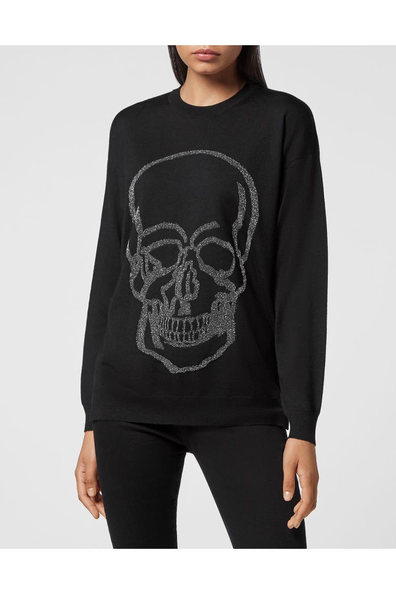 Pullover Round Neck Women, Main, color, black