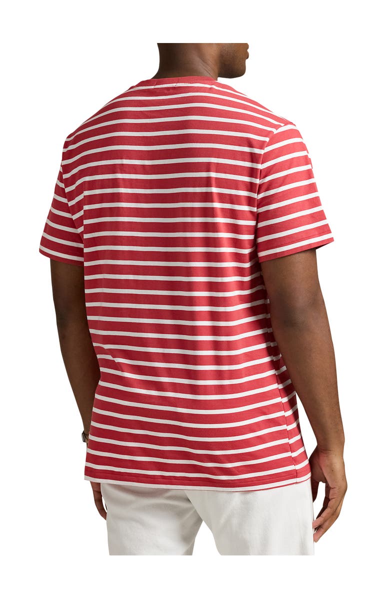 Polo Ralph Lauren Big & Tall Striped Jersey Crewneck T-Shirt, Alternate, color, Spring Red And White