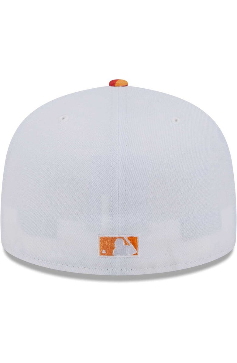 New Era Men's New Era White/Orange Chicago White Sox Flamingo 59FIFTY Fitted Hat, Alternate, color,